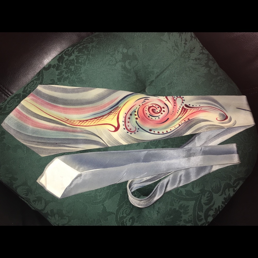 Men 1940-1950’s Tie Hand Painted In California